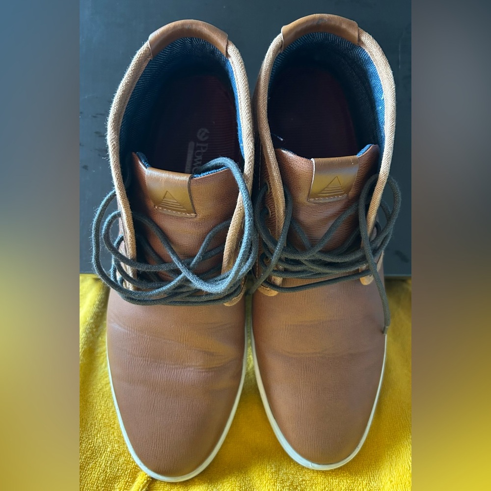 Aldo Men’s Low Rise Casual Leather Boots Brown EUC with Box Men’s Size9.5 - Picture 2 of 6